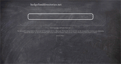 Desktop Screenshot of hedgefunddirectories.net